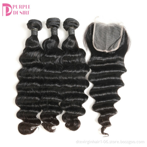 Best price Grade 9A virgin hair,cheap 100% virgin Brazilian hair bundles,100% Brazilian human hair  With Lace Frontal Closure